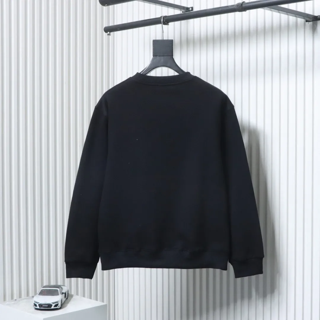 Back View Faux Pocket Print Oversized Crewneck Sweatshirt