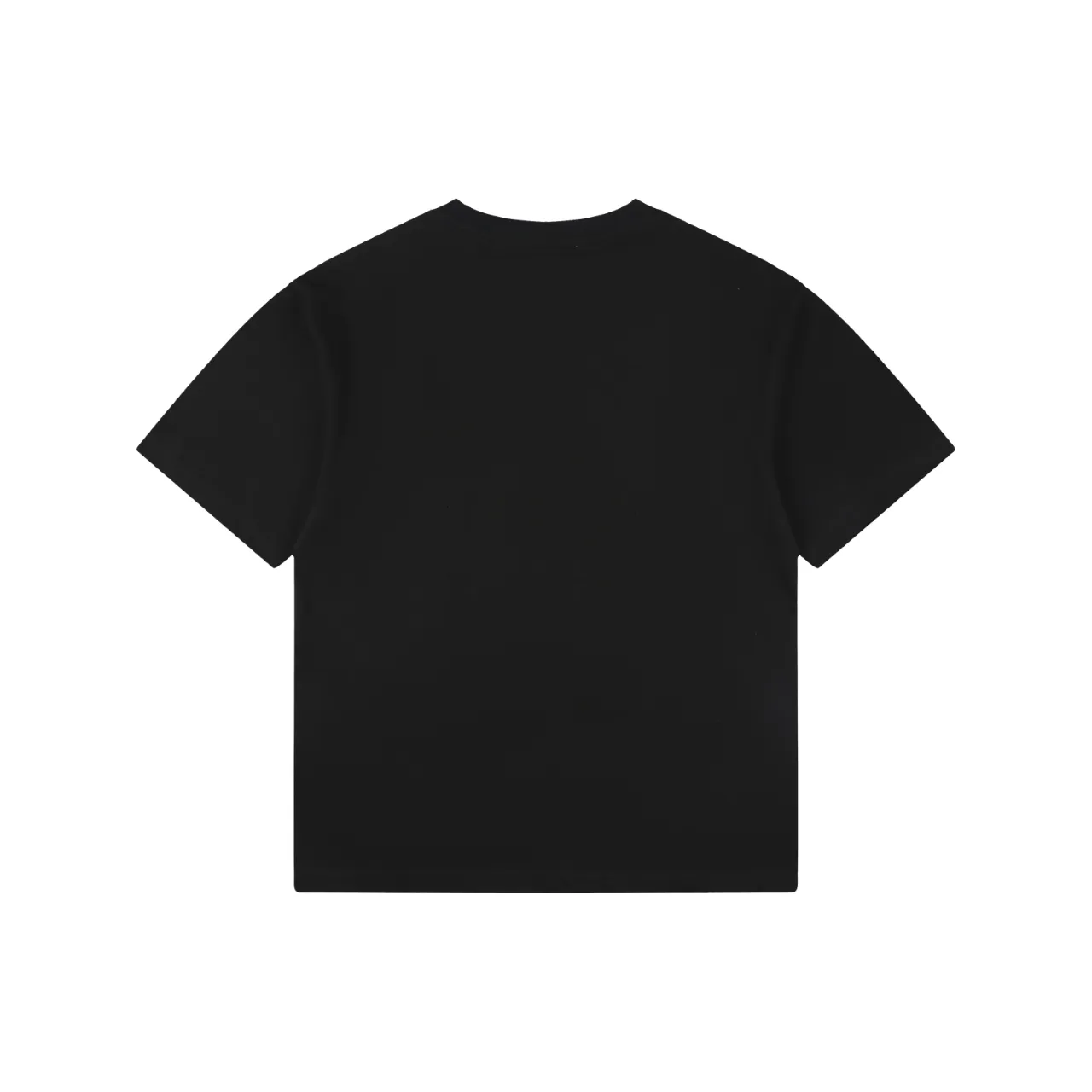 Back of Equestrian Horse Embroidered Check Logo T-Shirt Color Black