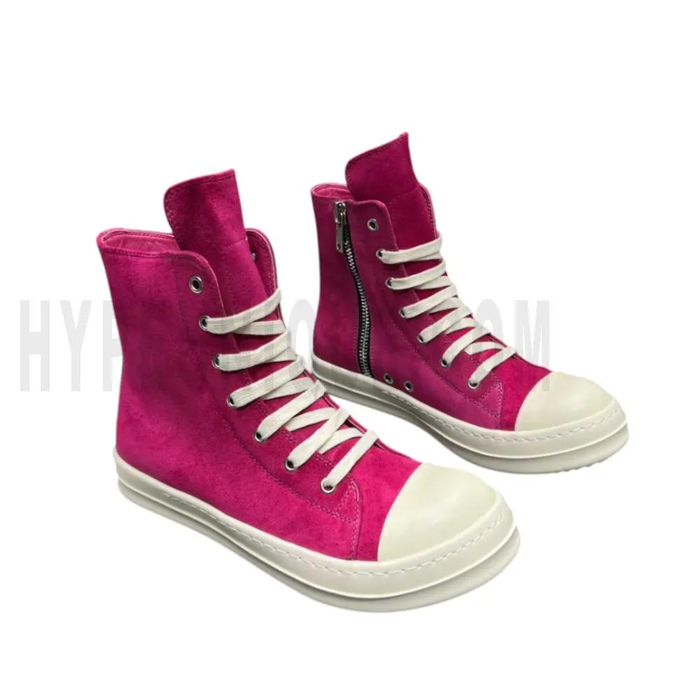RK OWE Pink Leather High Sneakers