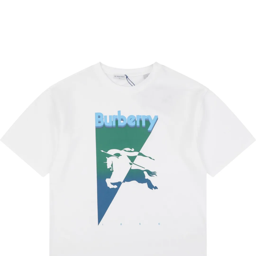 Gradient Equestrian T-Shirt Color White Details