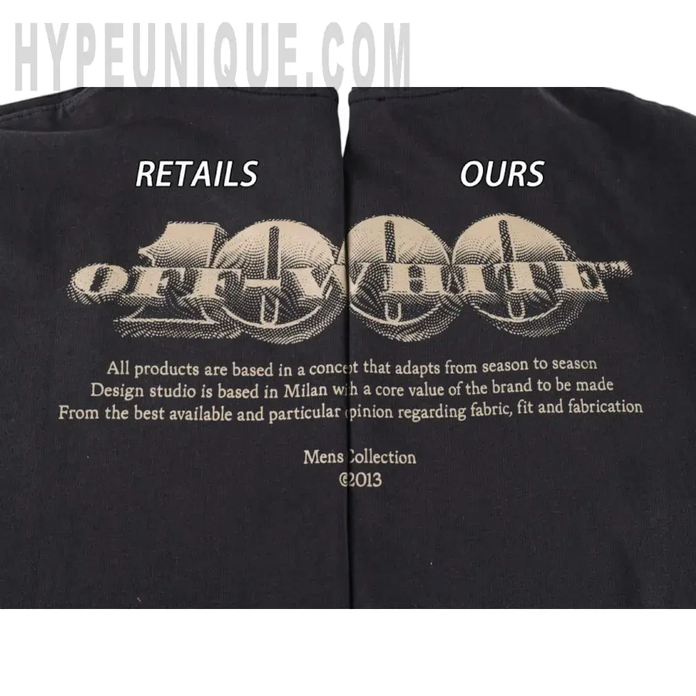 Printed graphic on the back of the garment