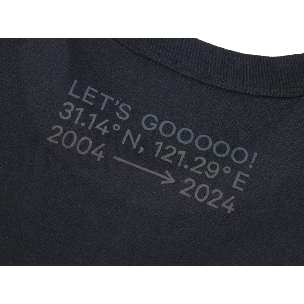 Printed graphic on the back of the garment