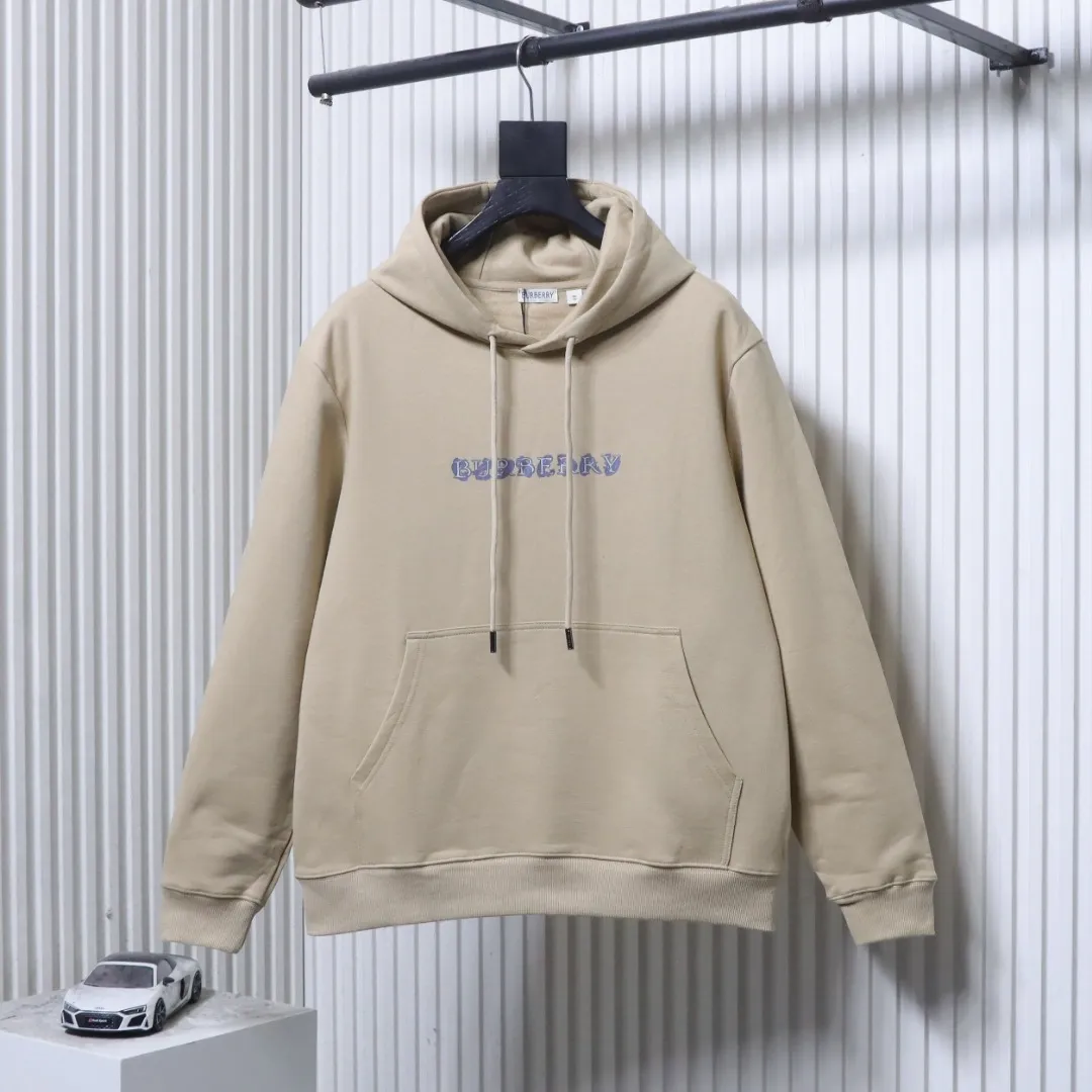 BBR Logo Print Fleece-Lined Cotton Hoodie