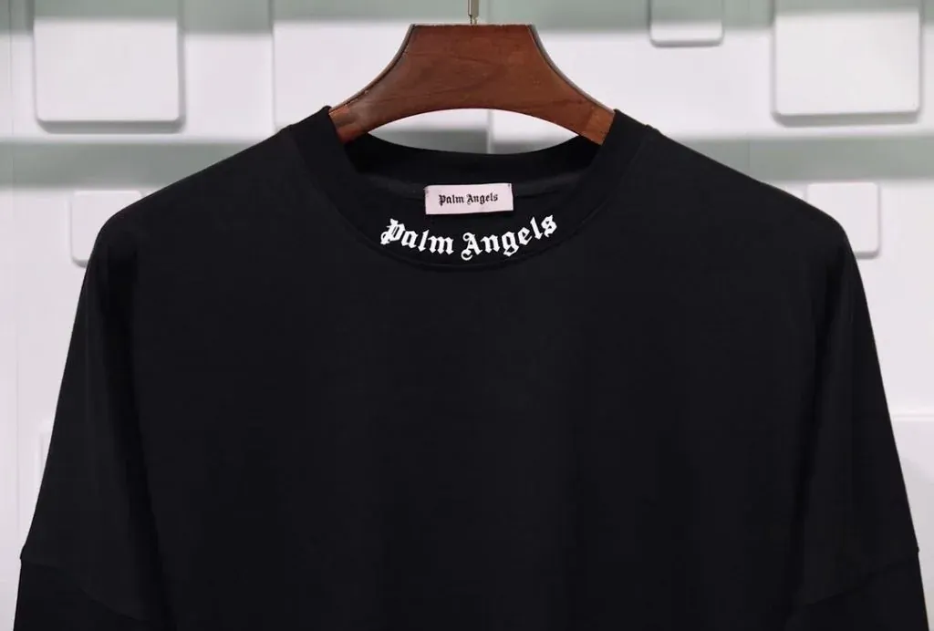 PALM ANGELS LONG SLEEVE MOCK NECK TEE