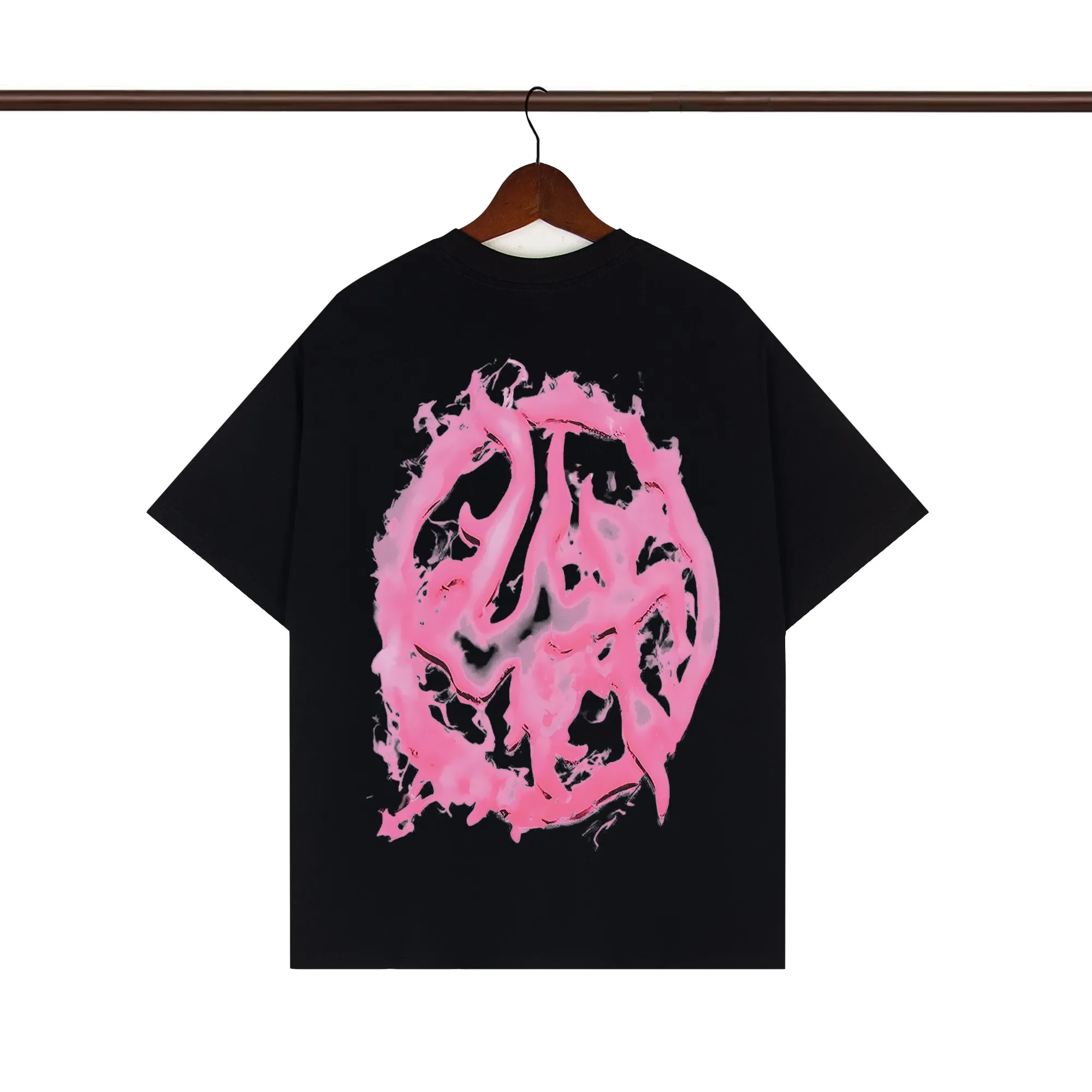 Back of That’s A Awful Lot Of Cough Syrup Pink Flame Skull Graphic T-Shirt Color Black