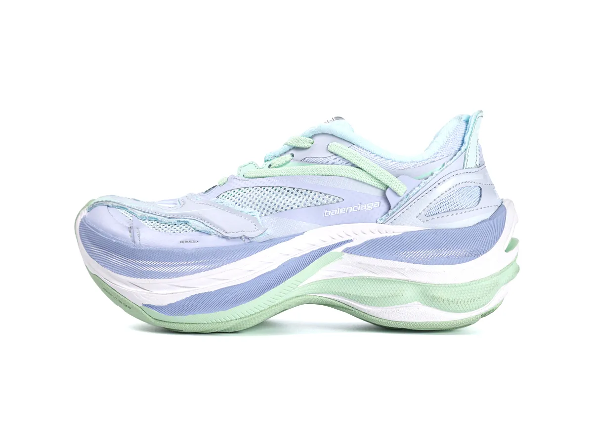 BLCG Jet Sneakers Light Blue Lilac Lime Left Side View