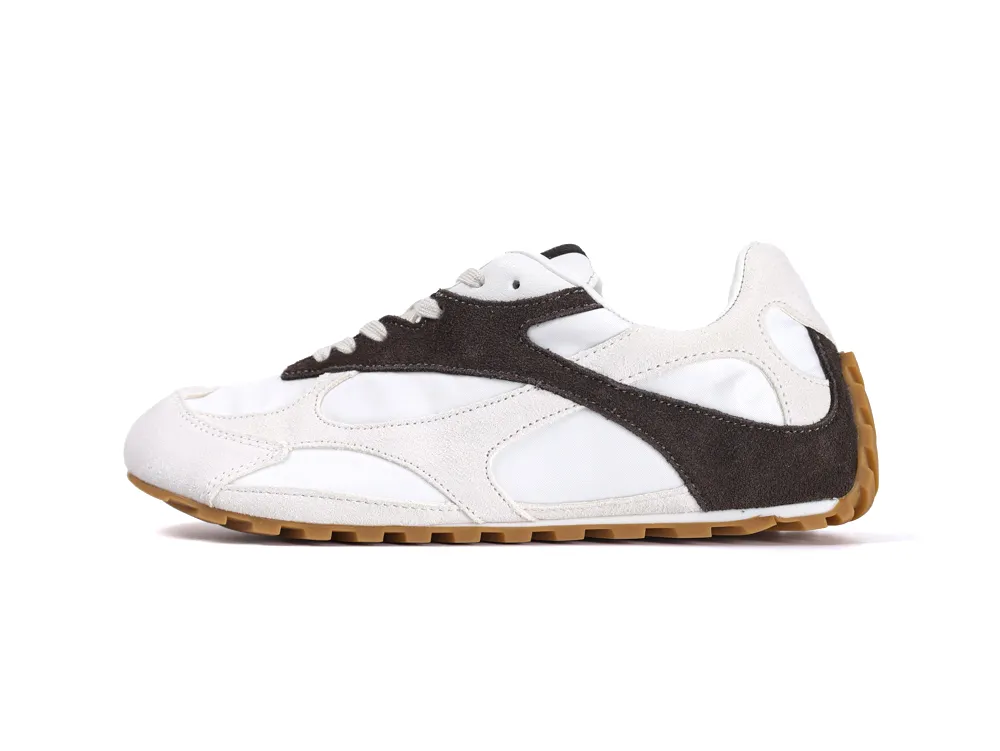 BV Orbit Flash Sneakers Optic White & Espresso Left Side View