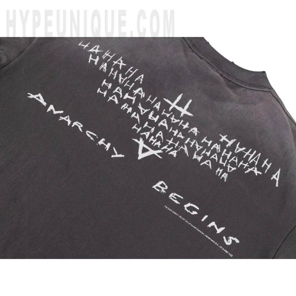 Printed graphic on the back of the garment