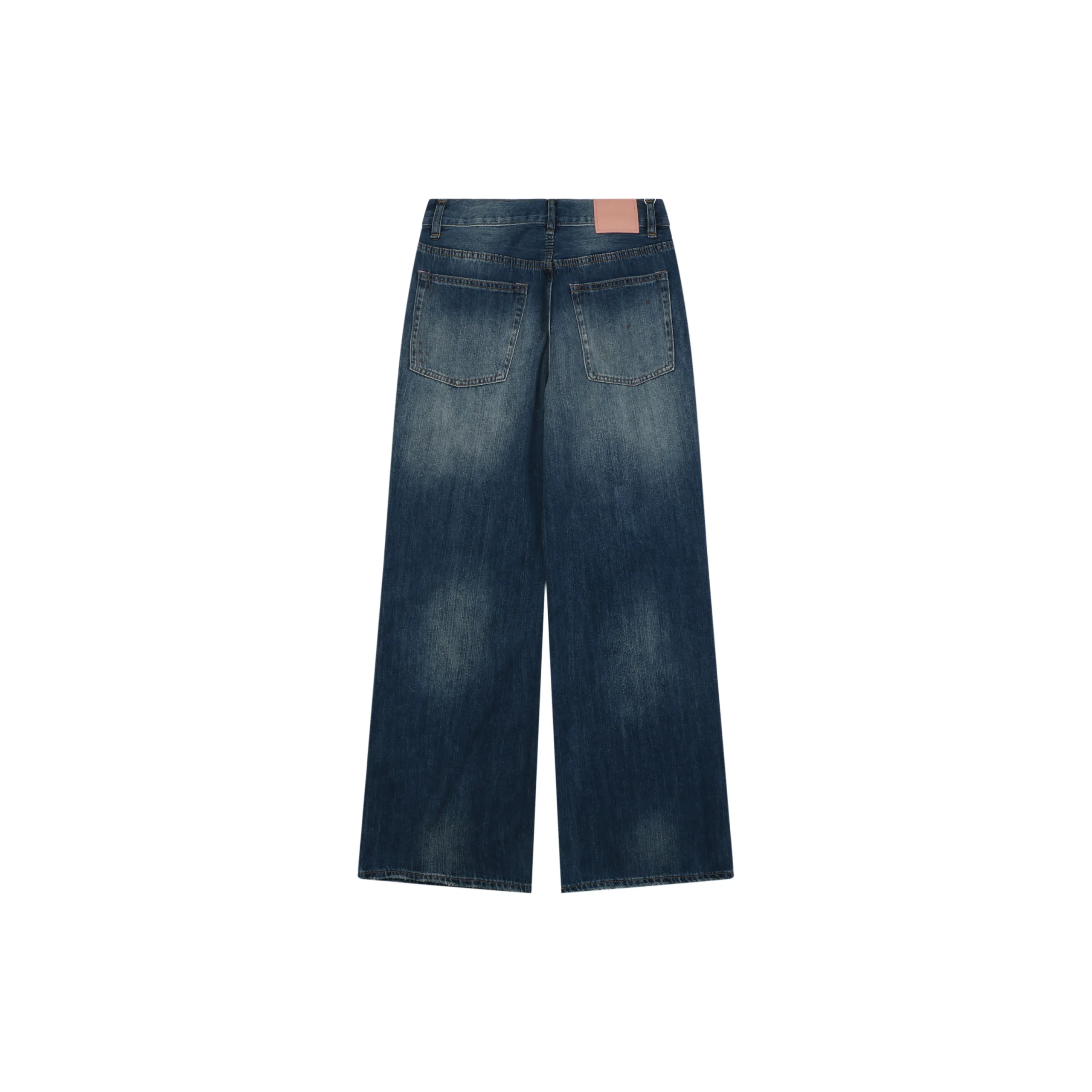 Back of Acne Splatter Distressed Denim Pants