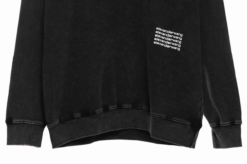 Washed distressed letter sweatshirt