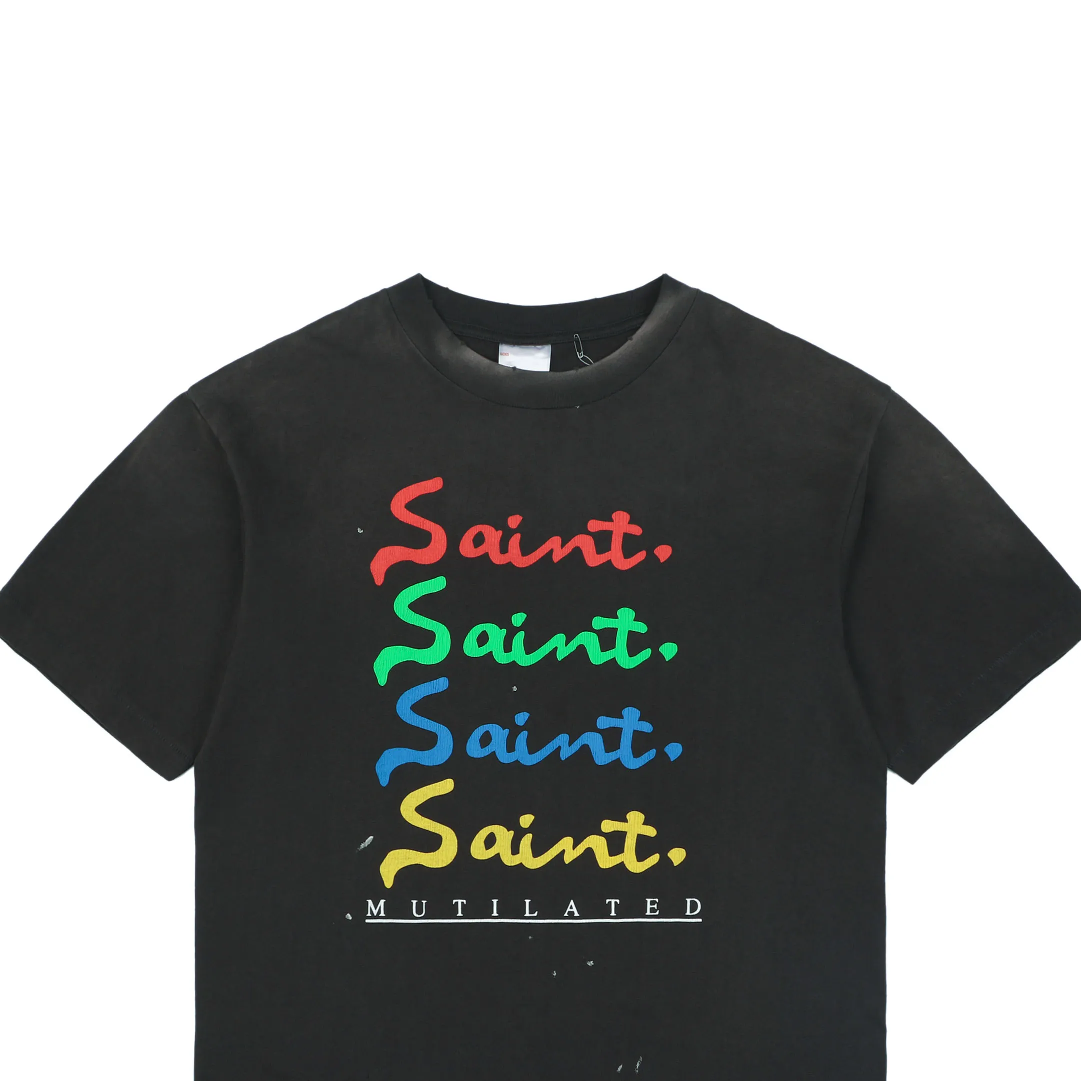 Saint Michael Colorful Signature Logo T-Shirt Details