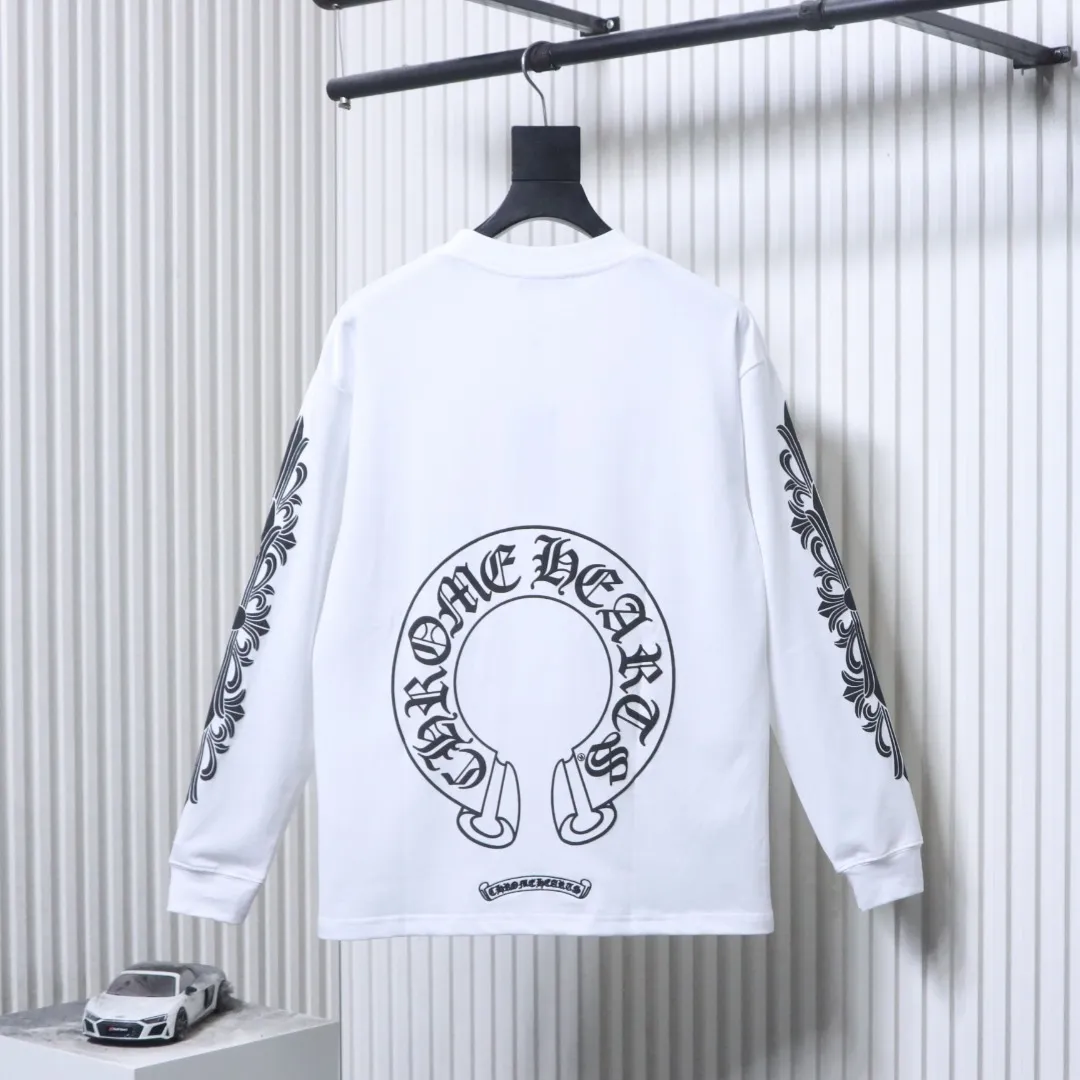 Back CH Cross Sanskrit Scroll Long-Sleeve Shirt