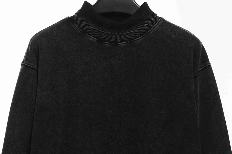 Washed distressed letter sweatshirt