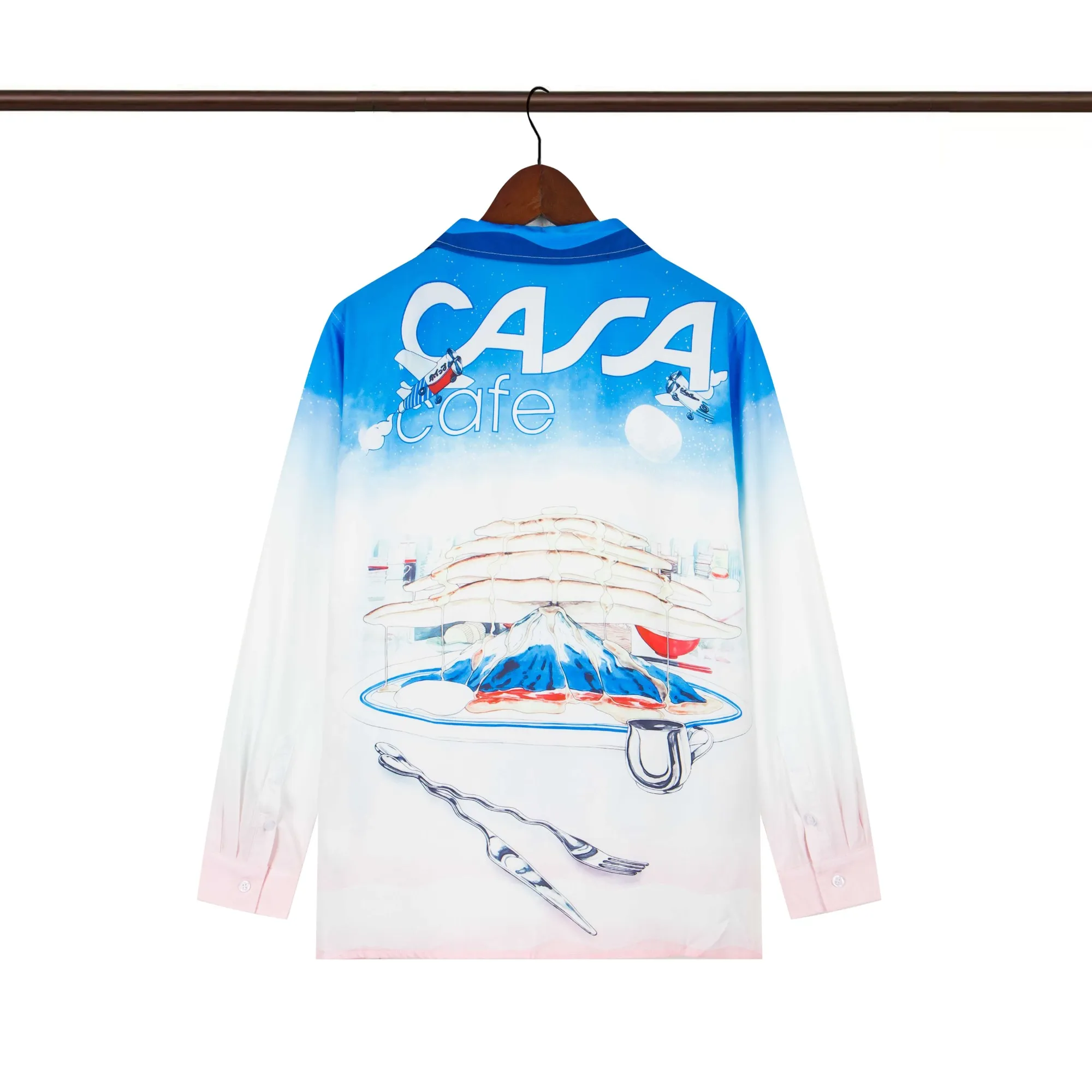 Back of C-Blanca Casa Cafe Japanese Cuisine Silk Shirt