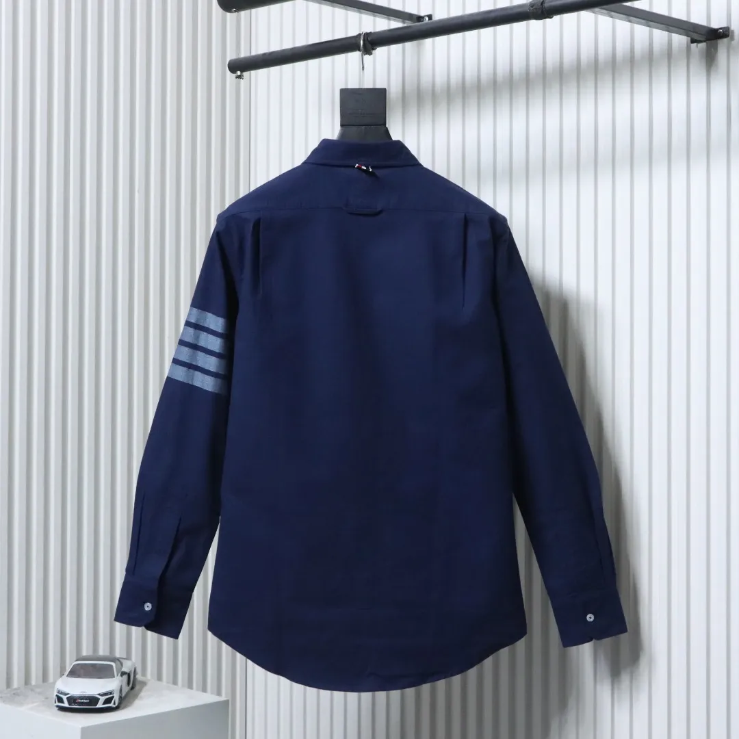 Bcak TB Four-Stripe Flannel Long-Sleeve Shirt