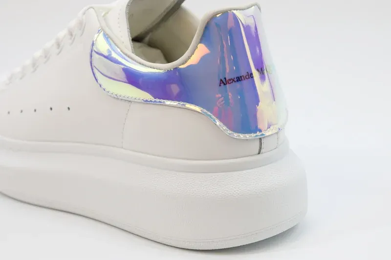 ALEXANDER MCQUEEN  LEATHER PLATFORM TRAINERS SNEAKERS-LASER