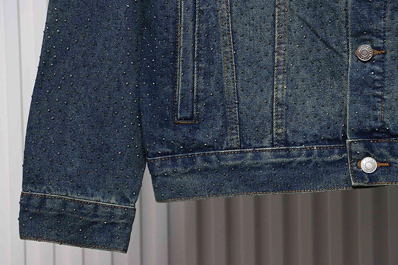 Diamond-Covered Denim Jacket