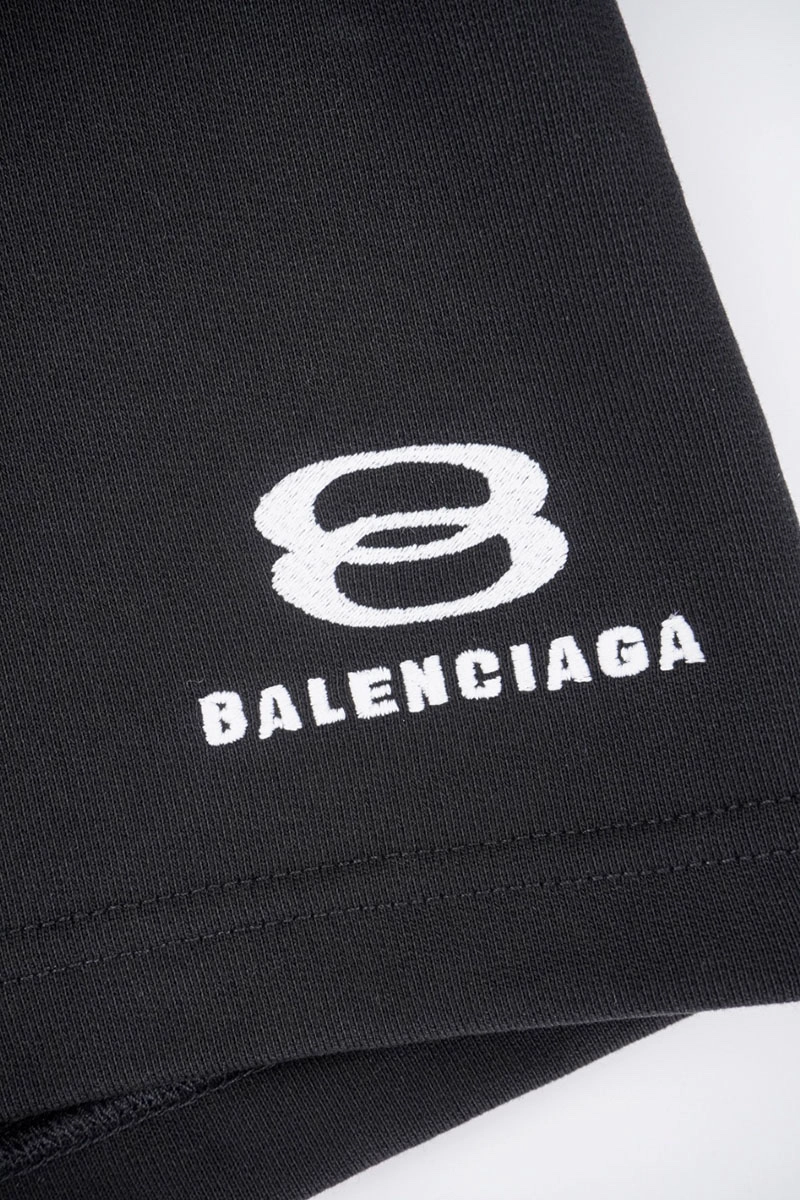 Balenciaga Embroidered Ring Logo Shorts