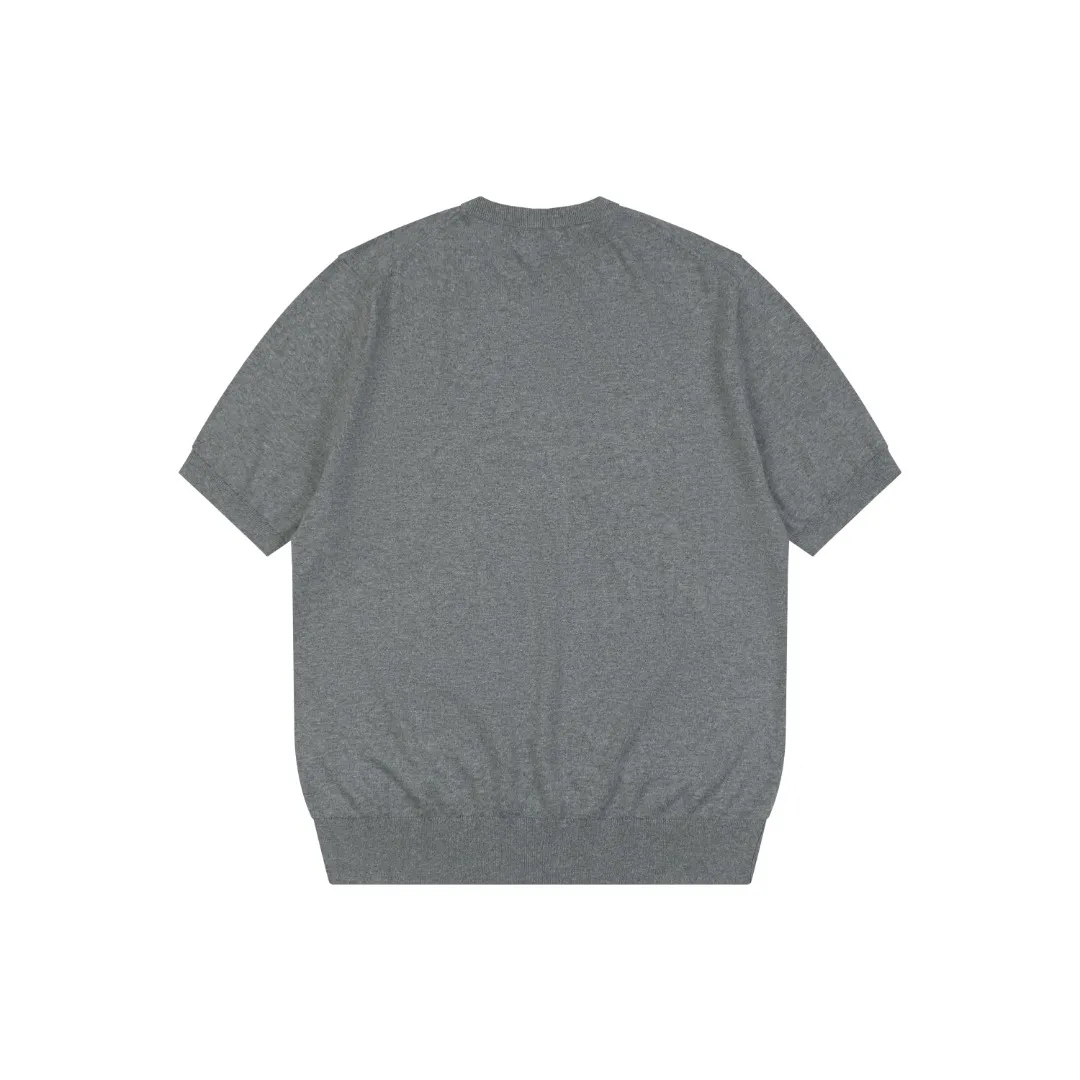 Back of RL Jacquard Pony Logo T-Shirt Color Gray