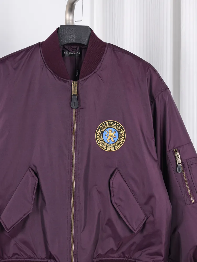 Manchester Lion Patch Bomber Jacket
