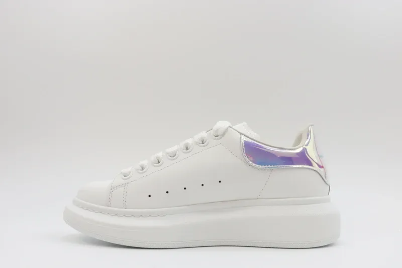 ALEXANDER MCQUEEN LEATHER PLATFORM TRAINERS SNEAKERS-LASER REPLICA