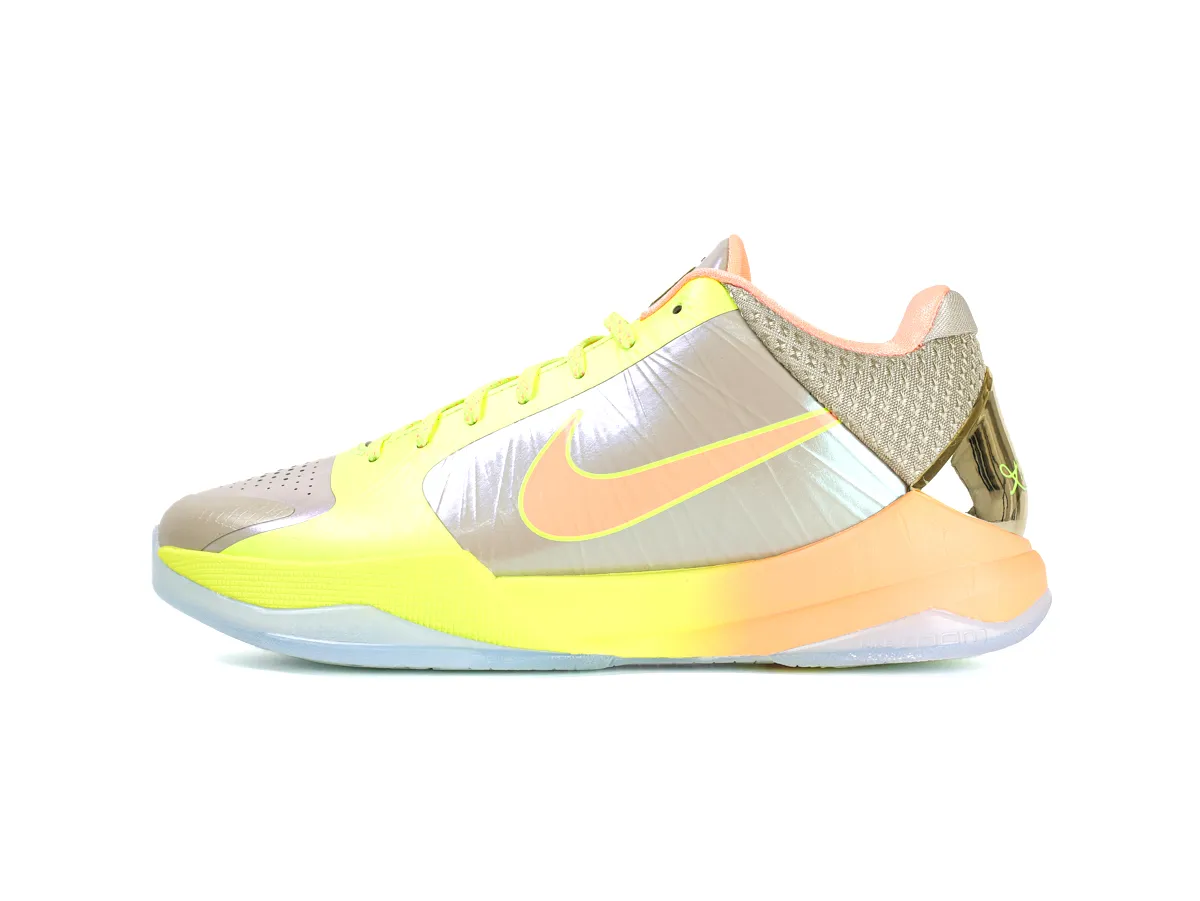 Kobe 5 Protro Green Grey Orange Left Side View