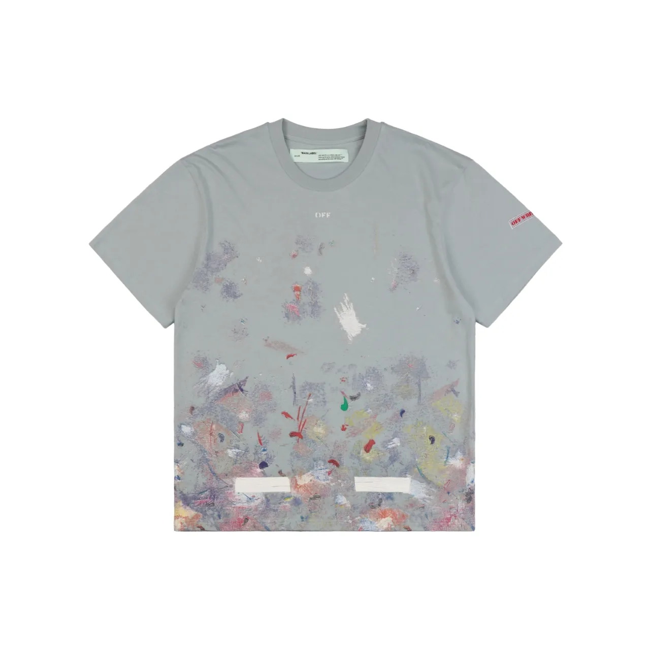 Off-White Starry Sky Fireworks Splatter Arrow Print T-Shirt