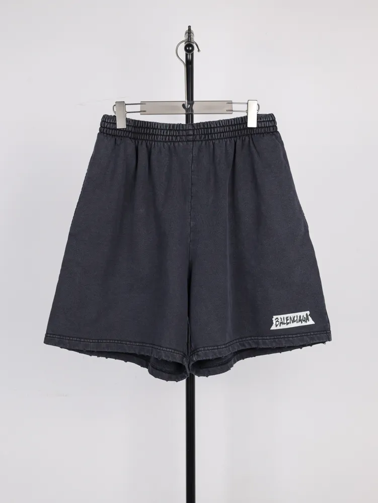 Paris Ink Tape Vintage Shorts