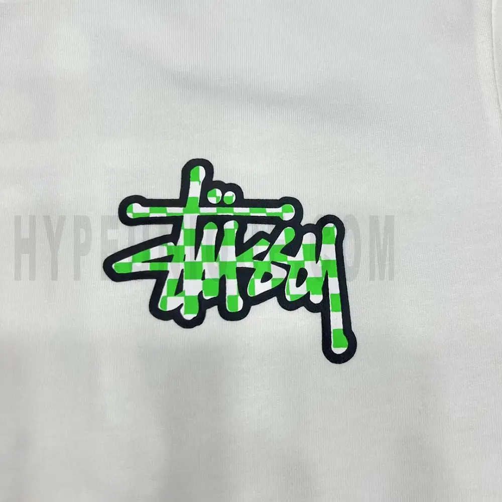 Simple and stylish front graphic design on the white T-shirt.