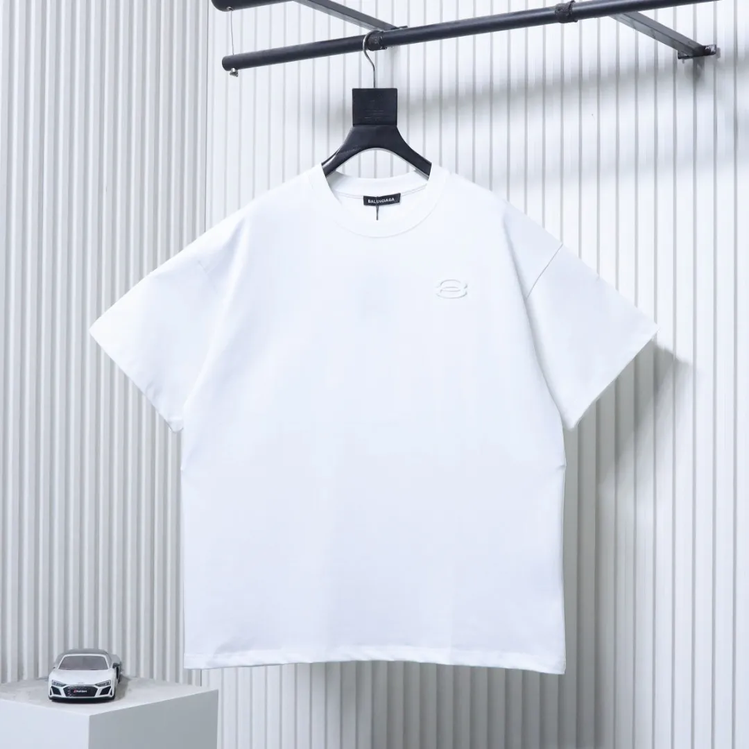 BLCG Double-Ring Appliqué Embroidery T-Shirt Color White