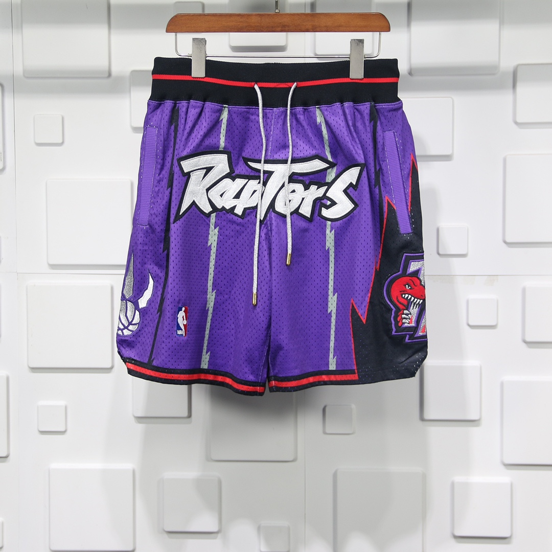 TORONTO RAPTORS PURPLE BASKETBALL JUST DON SHORTS  REPLICA