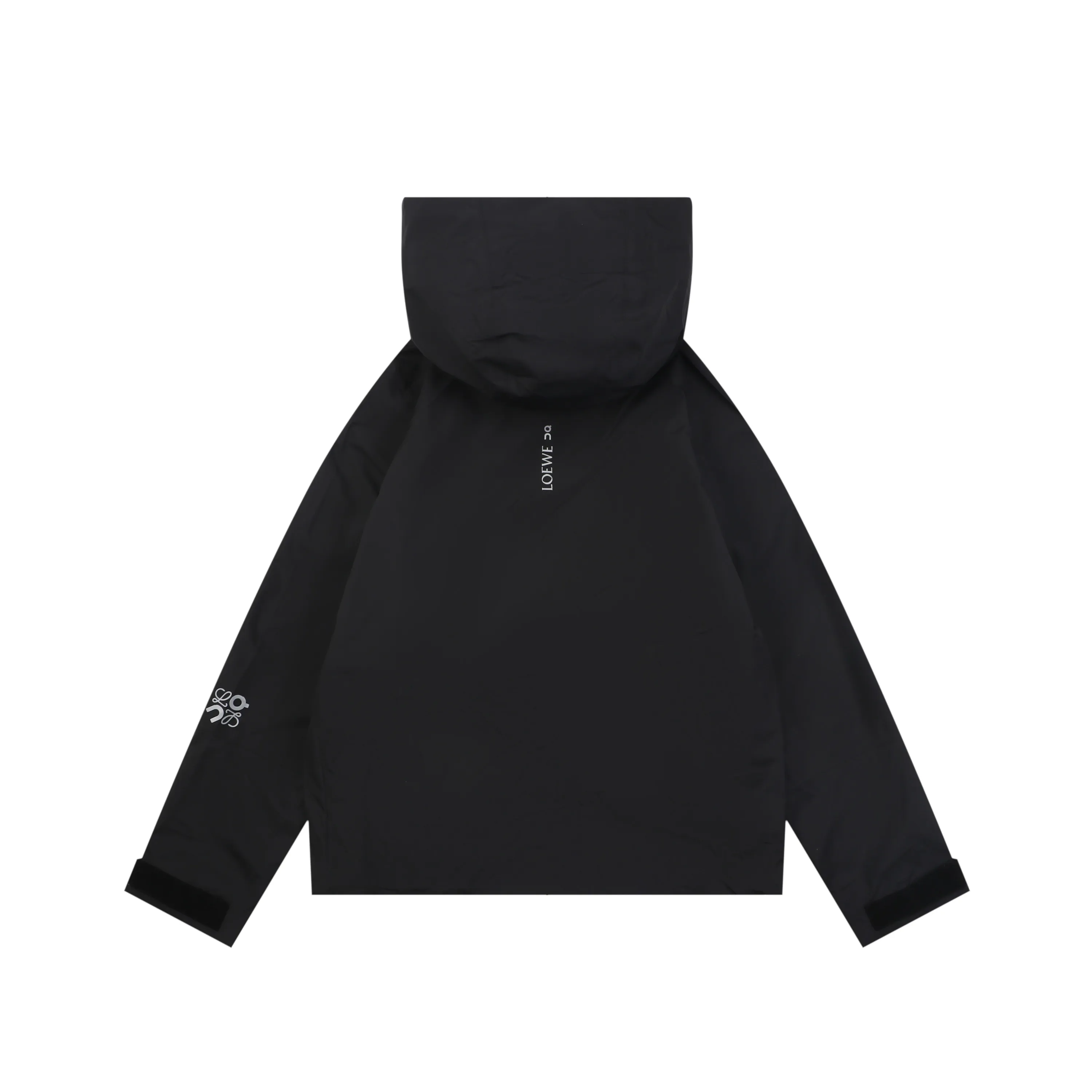 Back View Lo x On Logo Seam-Sealed Hooded Windbreaker Jacket