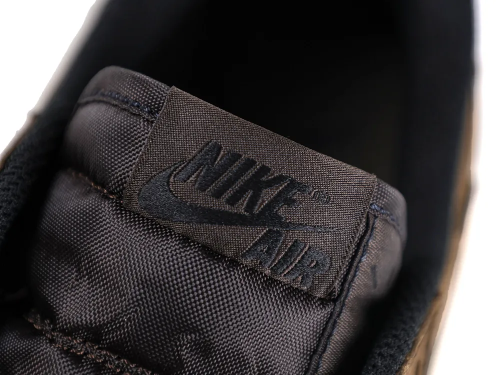Travis Scott x Air Jordan 1 Retro Low OG SP Velvet Brown Nike Air tongue logo patch detail