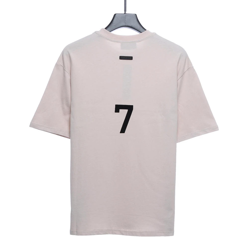 Mainline flocked word 7 T-shirt（Black/Blue/Beige/Red）