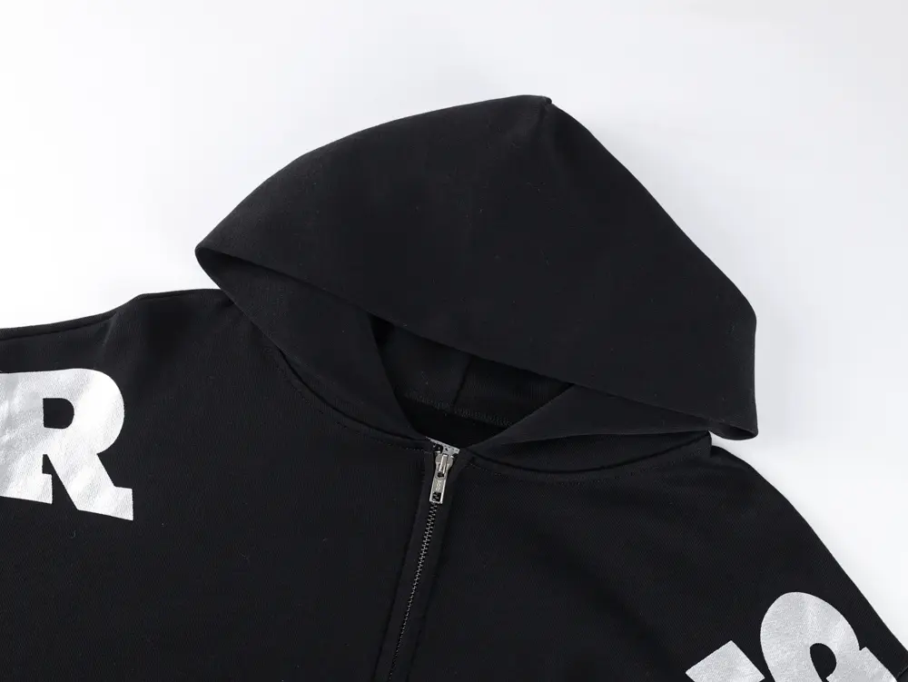 the black hoodie