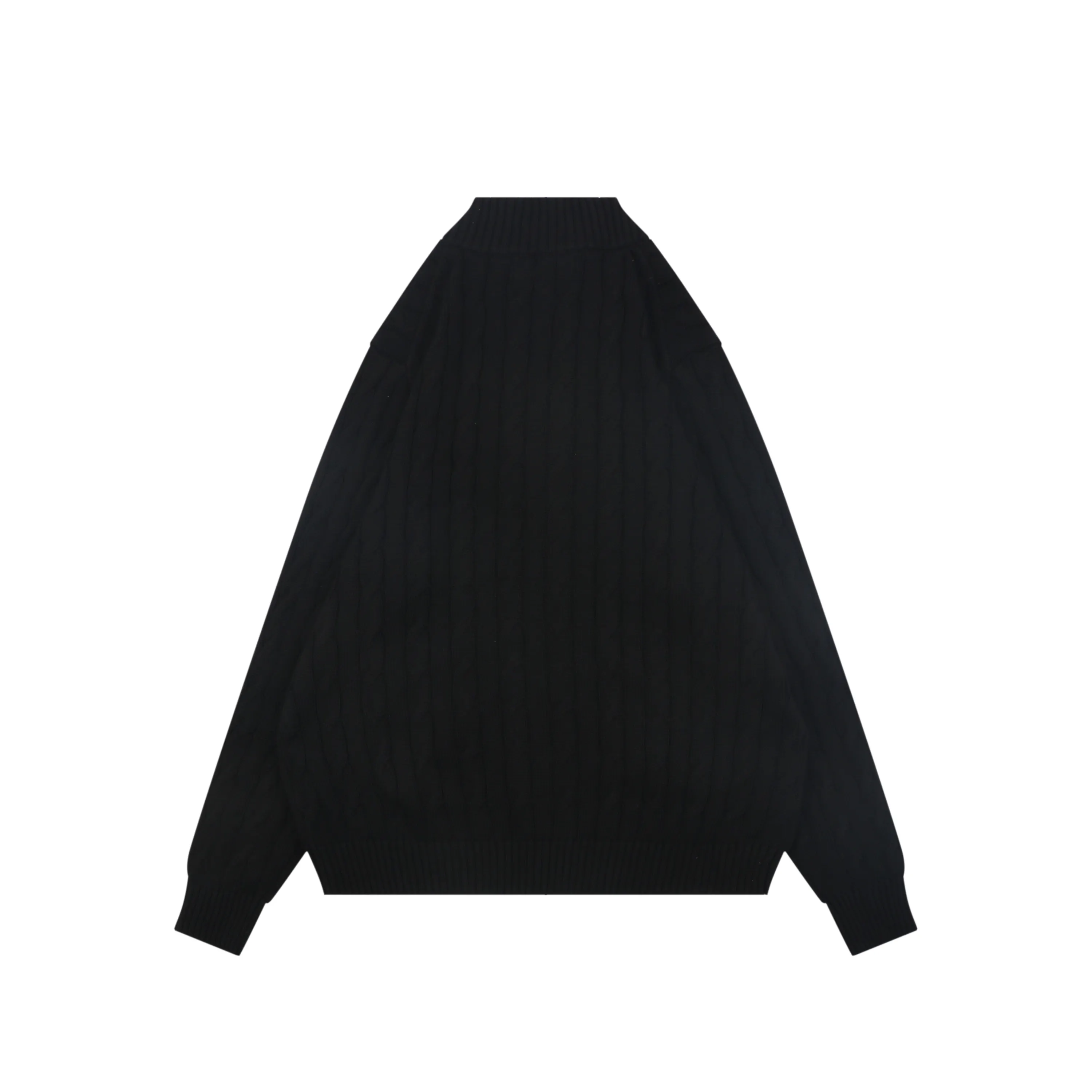 Back View RL Pony Logo Cable Knit Full-Zip Cardigan