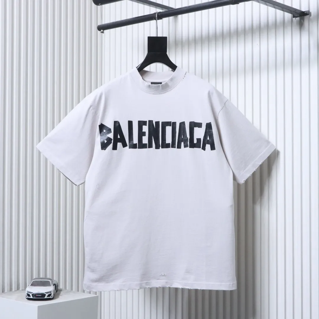BLCG Grey Masking Tape T-Shirt Color White