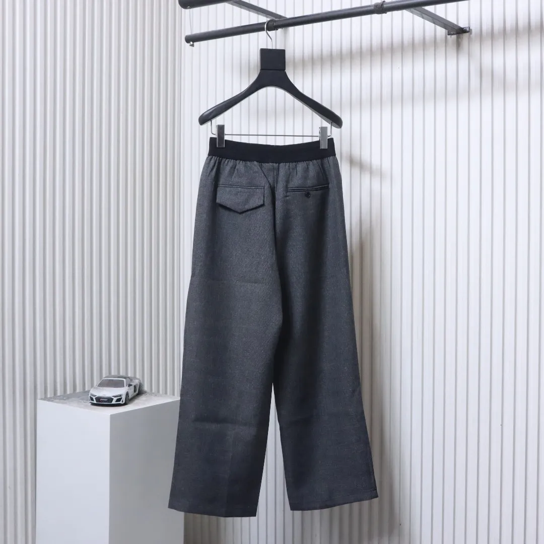 Back Well Done Badge Logo Wide-Leg Trousers
