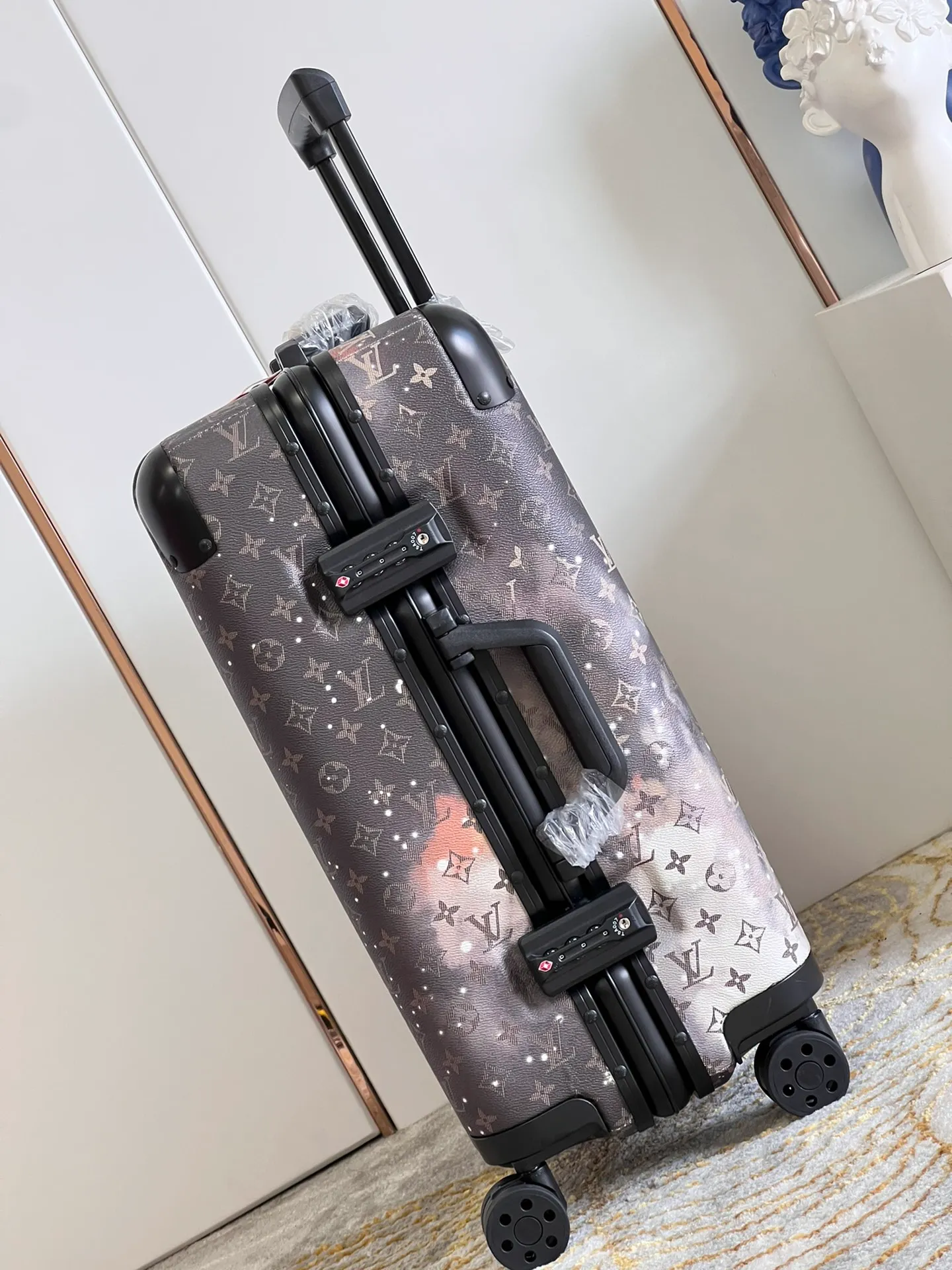 Horizon Monogram Galaxy Suitcase Side View