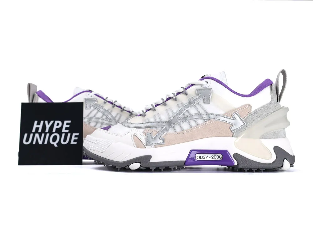 Off-White ODSY-2000 Low Top Sneakers – White Purple