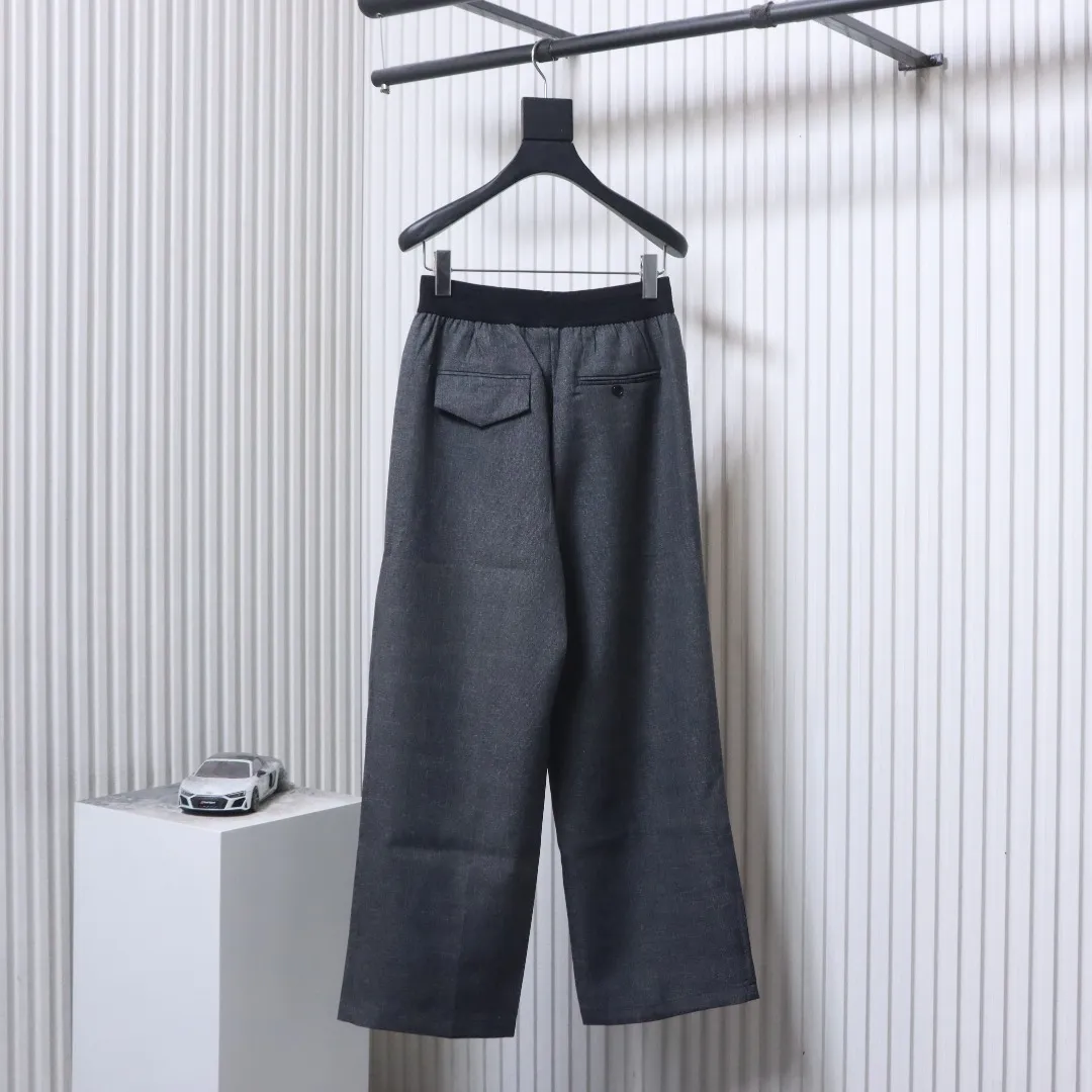 Back Well Done Badge Logo Wide-Leg Tailored Trousers
