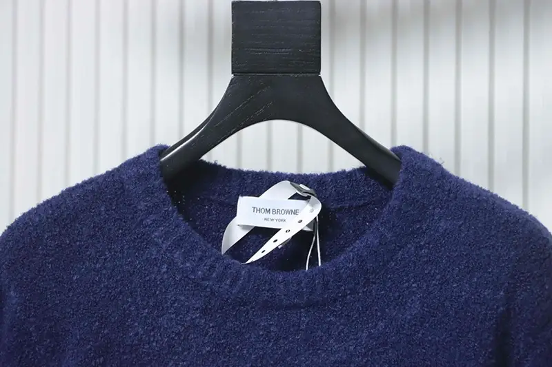 TB Four-Stripe Crew Neck Sweater Neckline