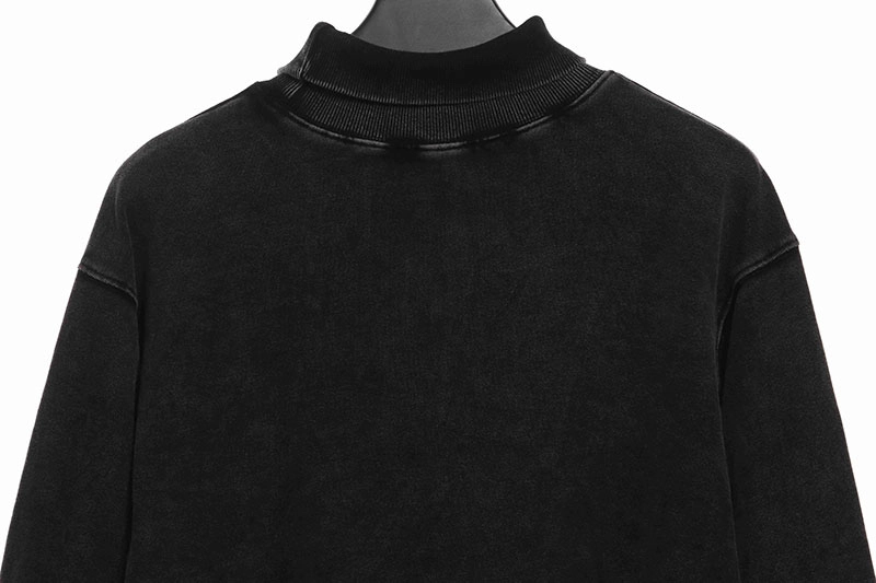 Washed distressed letter sweatshirt