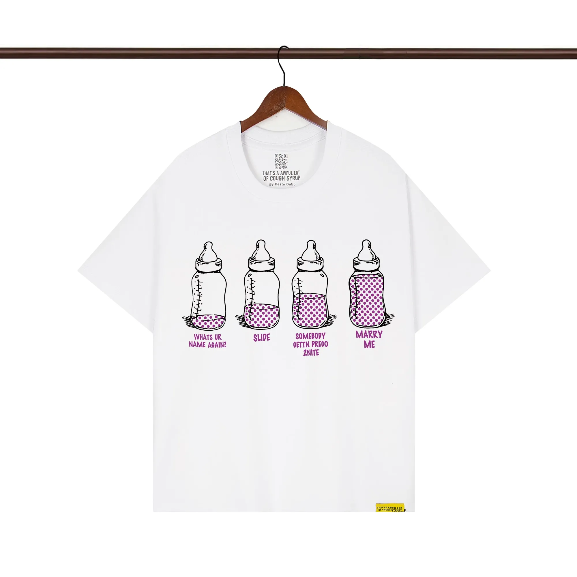 That’s A Awful Lot Of Cough Syrup White Bottle Progress Graphic T-Shirt