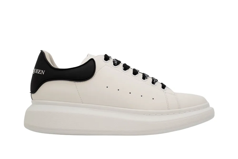 ALEXANDER MCQUEEN SHOW LEATHER PLATFORM TRAINERS -WHITE/BLK