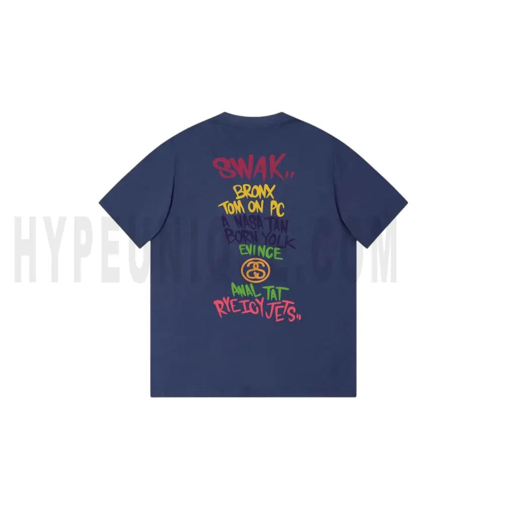 The back of the blue clothes