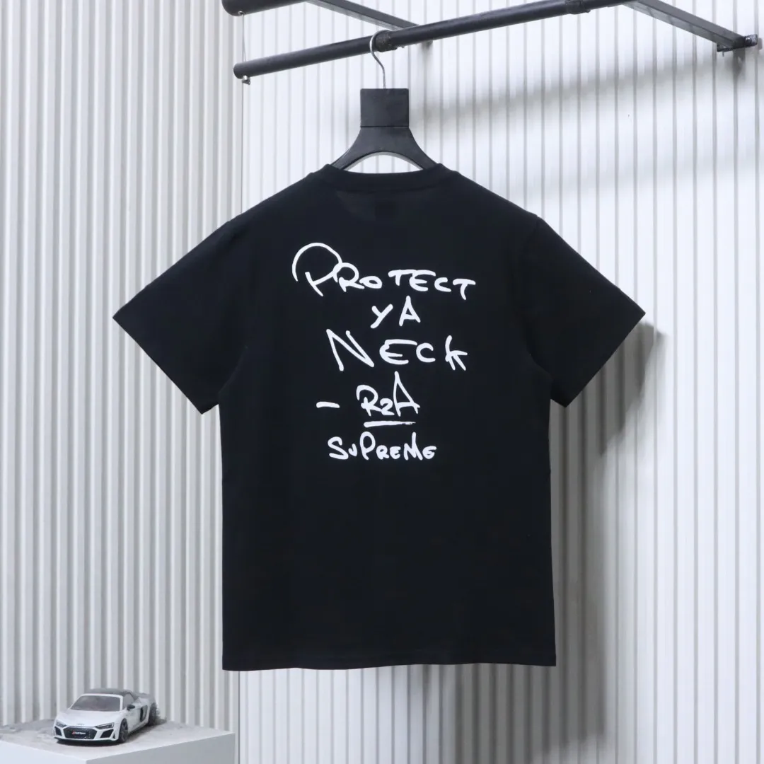 Back Sup Portrait Print Cotton T-Shirt