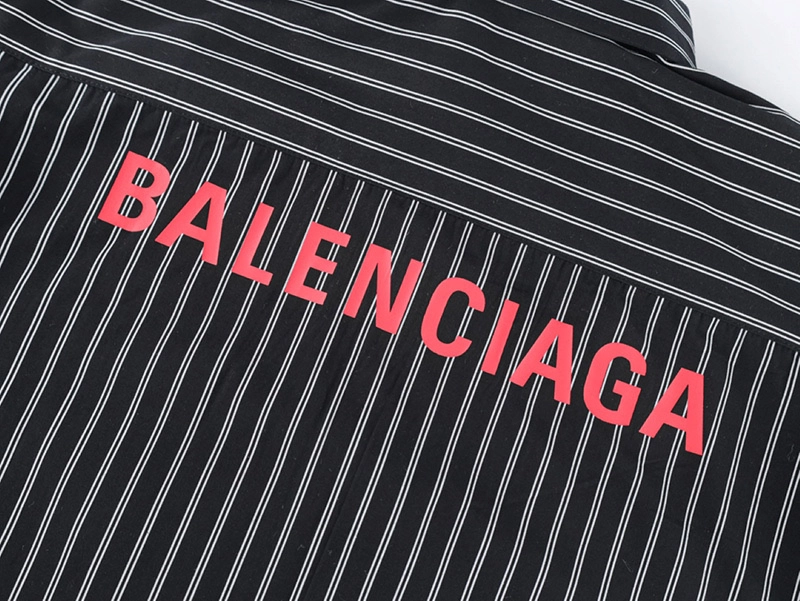 Red Logo Striped Shirt