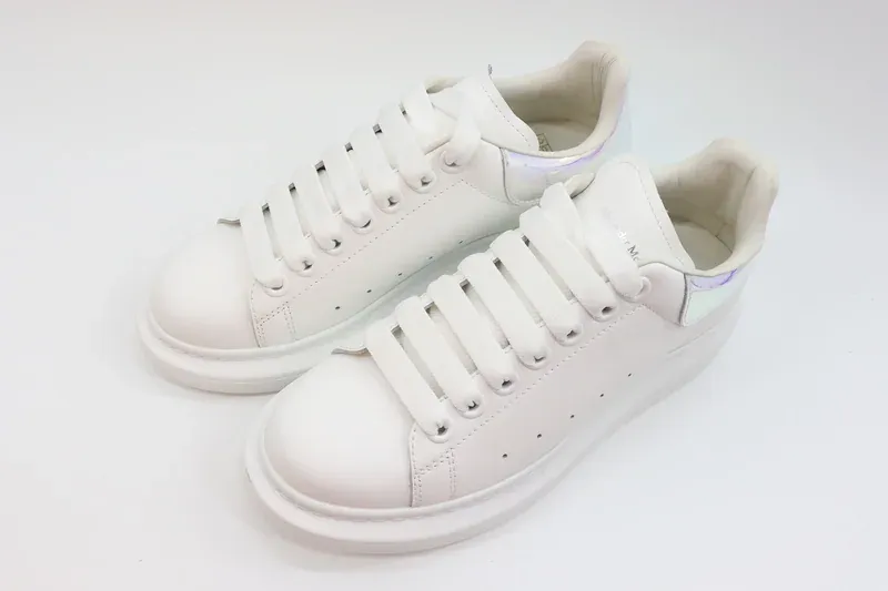 ALEXANDER MCQUEEN LEATHER PLATFORM TRAINERS SNEAKERS-LASER