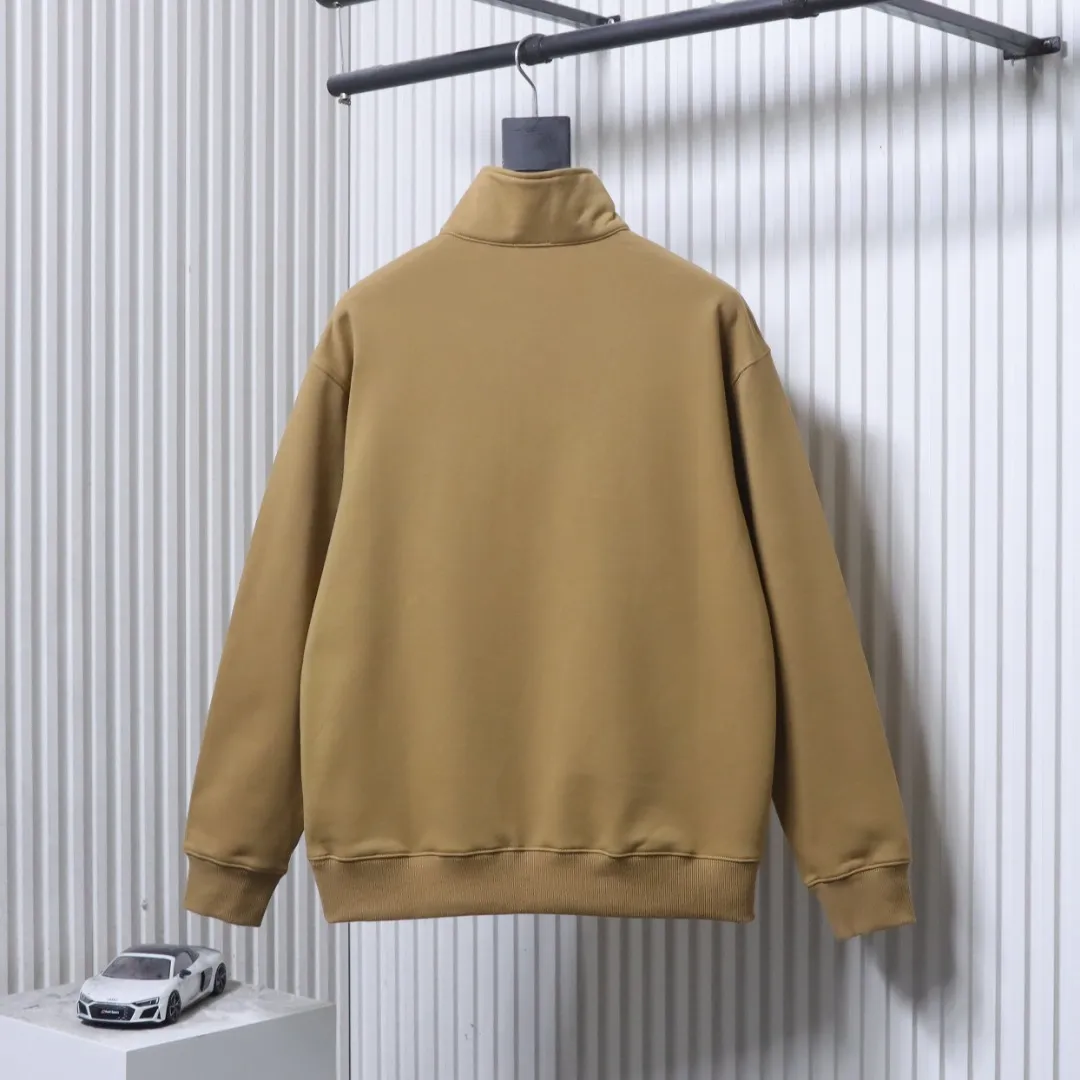 Back View Equestrian Knight Check Half-Zip Sweatshirt